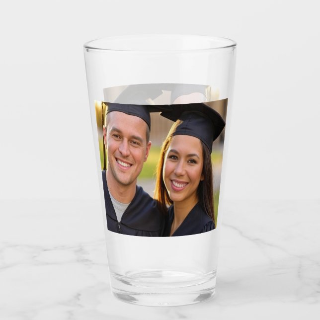 Add Graduation Photo Customise Glass (Front)