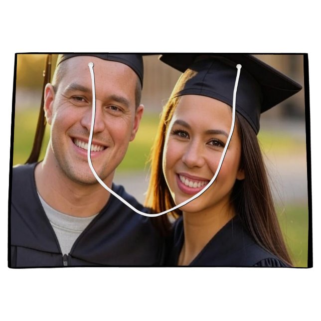 Add Graduation Photo Customise Large Gift Bag (Front)