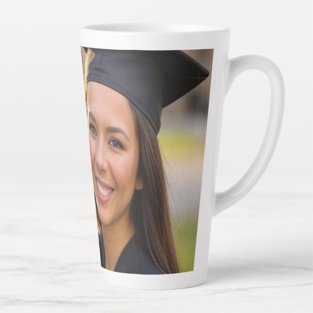 Add Graduation Photo Customise Latte Mug (Right)