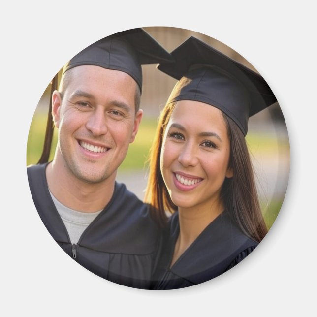 Add Graduation Photo Customise Magnet (Front)