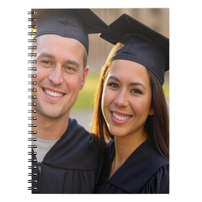 Add Graduation Photo Customise Notebook (Front)
