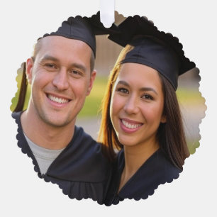Add Graduation Photo Customise Tree Decoration Card