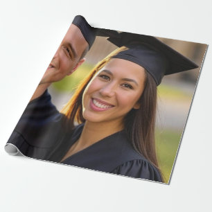 Add Graduation Photo Customise Wrapping Paper