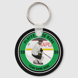 Add Hockey Player Photo Custom Team Ice Key Ring
