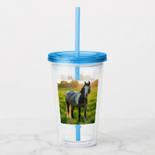 Add Horse Photo Customise Acrylic Tumbler