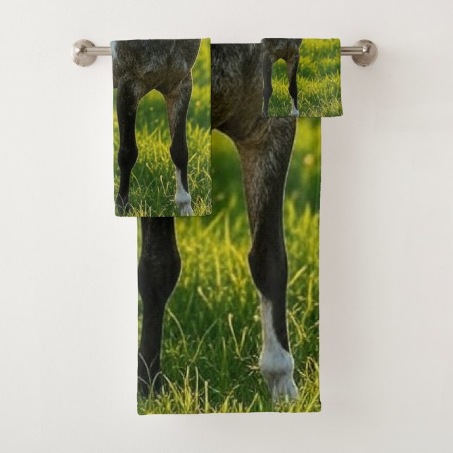 Add Horse Photo Customise Bath Towel Set (Insitu)