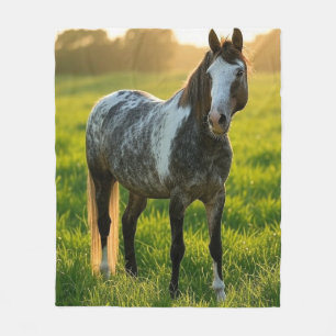 Add Horse Photo Customise Fleece Blanket