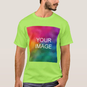 Add Image Logo Personalise Lime Template Men's T-Shirt