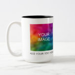 Add Image Photo Business Logo Text Create Your Own Two-Tone Coffee Mug<br><div class="desc">Add Image Photo Business Logo Text Create Your Own Name Elegant Trendy Template Two-Tone Coffee Mug.</div>