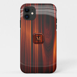 Add Initial Cool Varnished Wood Look iPhone 5 Case
