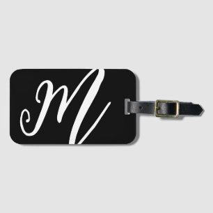 Add initial Monogram Personalised Simple Modern Luggage Tag