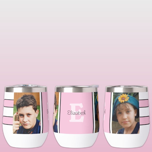 Add initial name 2 photos pink (Creator Uploaded)