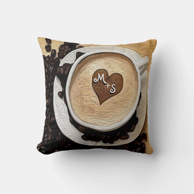 Add Initials Coffee Cushion (Front)