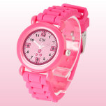 Add initials hearts pink kids watch<br><div class="desc">This adorable kids' watch is perfect for adding a personal touch! Customise it with your child’s initials. It's a fun and practical accessory that helps little ones keep track of time while staying stylish. The colours and sweet design make it a great gift for birthdays, Christmas or special occasions. Plus,...</div>