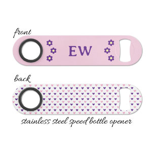 Add initials purple and pink