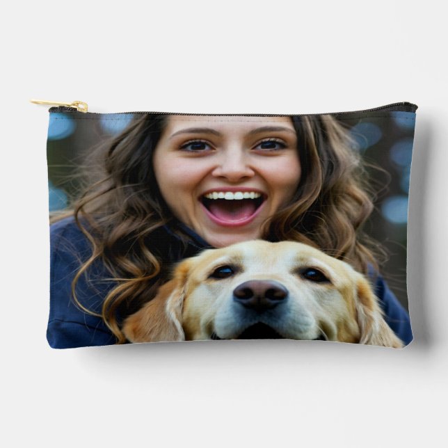 Add Labrador Retriever Photo Personalise Accessory Pouch (Front)