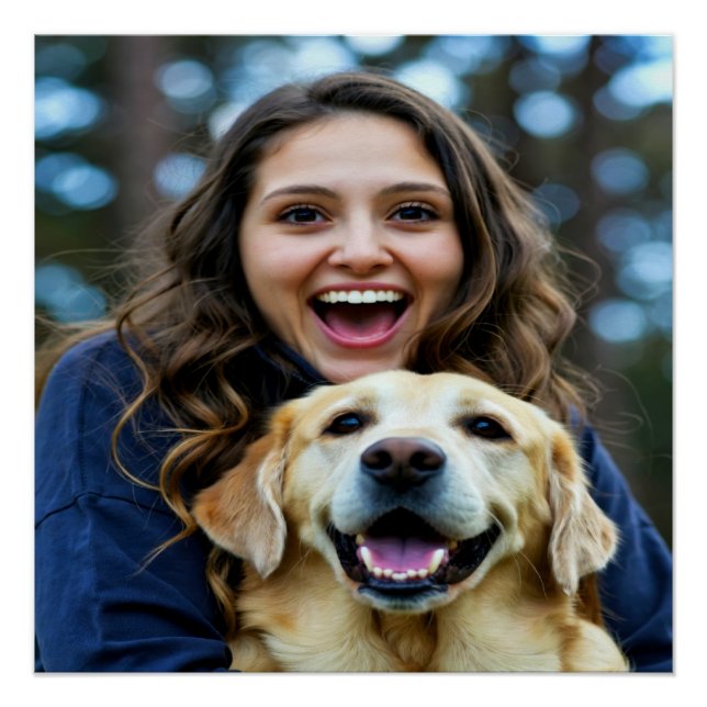 Add Labrador Retriever Photo Personalise Poster (Front)