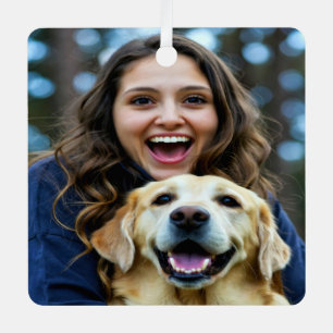 Add Labrador Retriever Photo Personalize Metal Tree Decoration