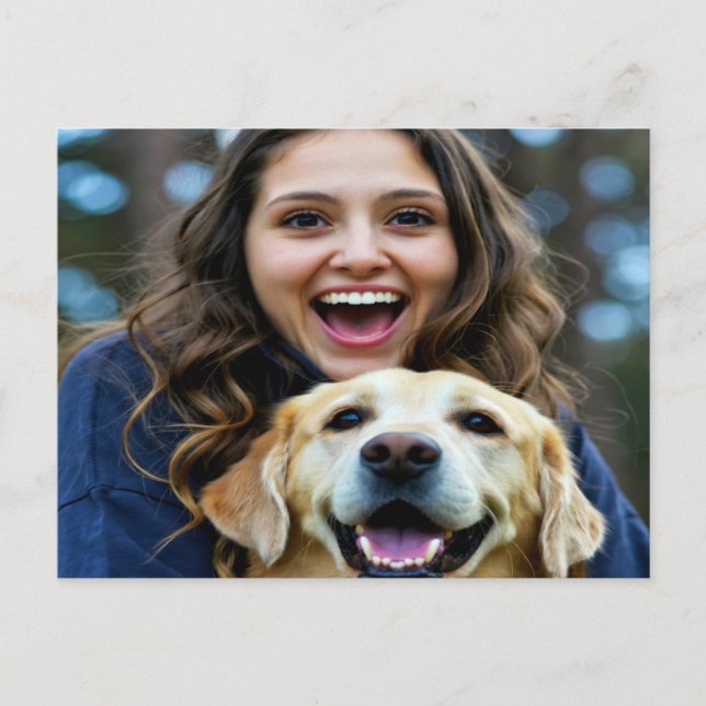 Add Labrador Retriever Photo Personalize Postcard (Front)