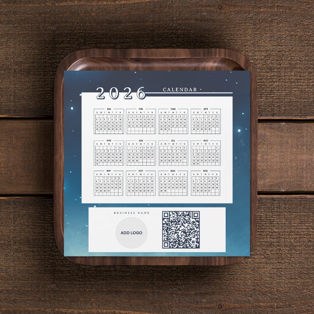 Add Logo 2026 Calendar QR Code Magnetic Card (Add Logo 2026 Calendar QR Code Magnetic Card)