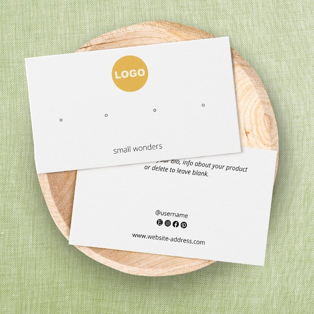 Add Logo 4 Stud Earring Hole Display Card (Creator Uploaded)