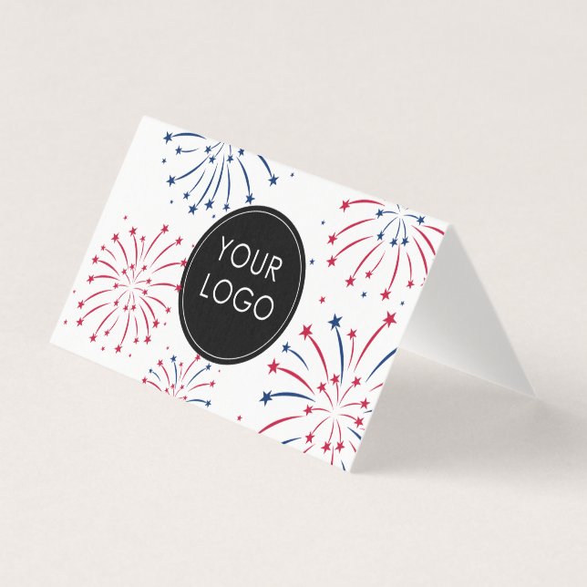 Add Logo 4th of July Business Company Fireworks (Front)