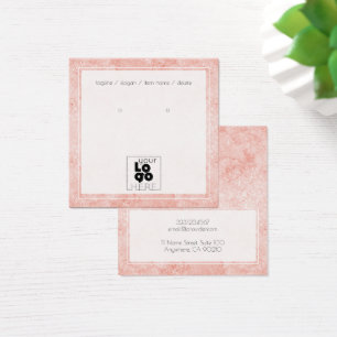 Add Logo Blush Pink Glitter Marble Earring Display