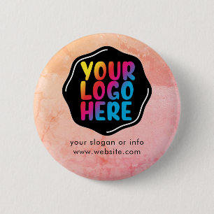 Add Logo Business Corporate Company Branded Custom 6 Cm Round Badge