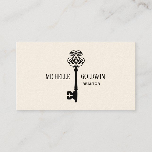Add Logo Change colour Realtor Professional Photo Business Card (Back)