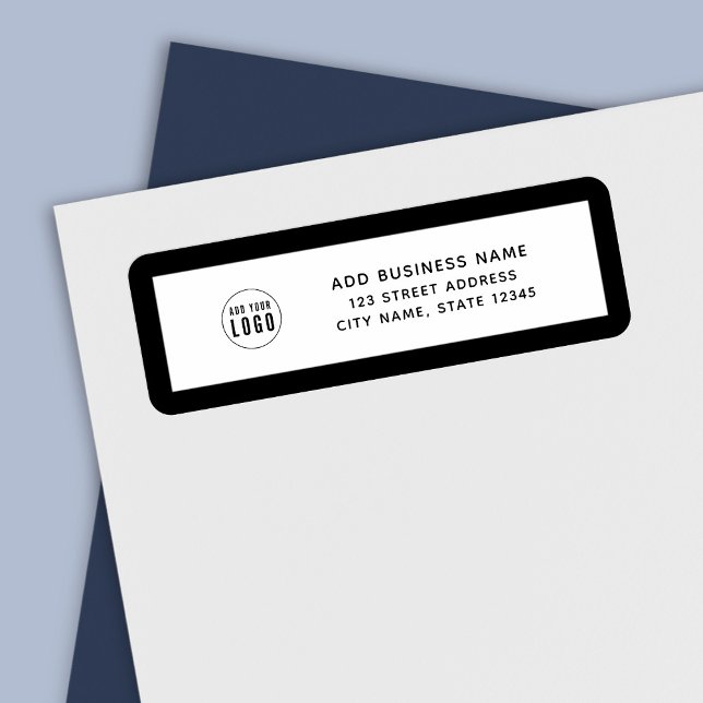 Add Logo Custom Border Business Return Address (Creator Uploaded)