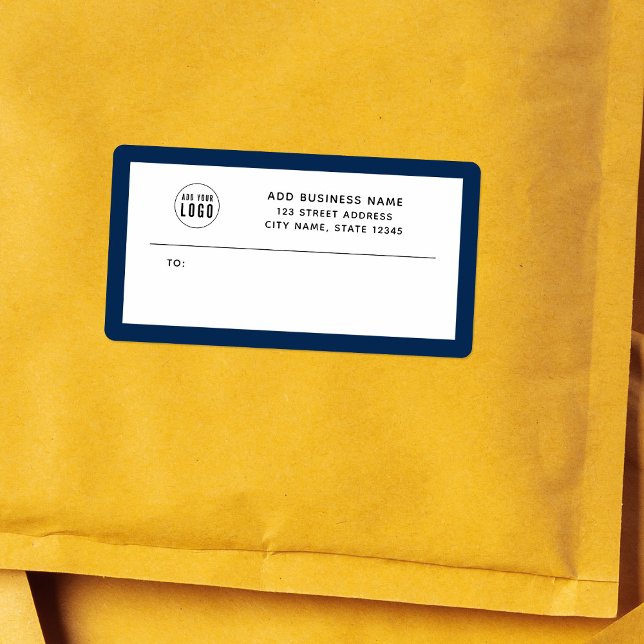 Add Logo Custom Border Business Return Address (Creator Uploaded)