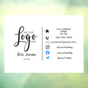 add logo Custom BUSINESS LOGO and social media Bus