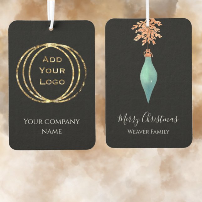 Add Logo Custom Promotional Christmas Gift  Car Air Freshener (Promote your business with this customer holiday gift. Add your logo and customize air freshener)