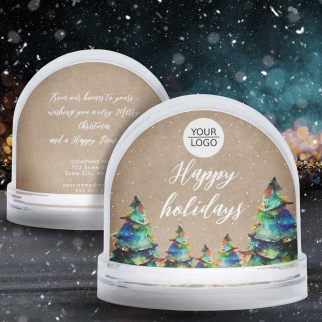 Add Logo Custom Text Christmas Tree Customer Snowglobe (Creator Uploaded)