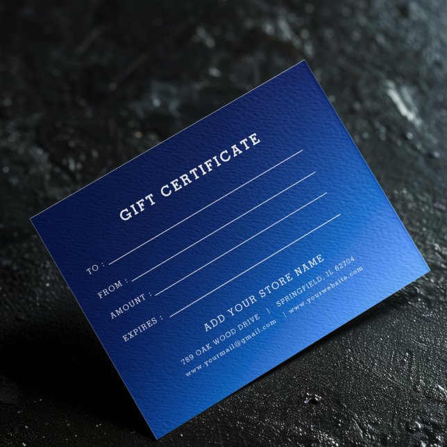 Add Logo Editable Business Gift Certificate ( Business Gift Certificate With Logo)