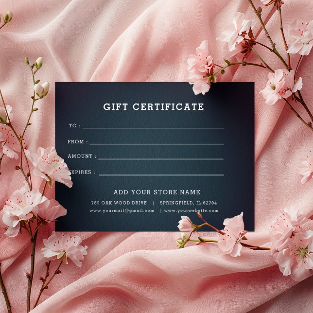 Add Logo Editable Business Gift Certificate ( Business Gift Certificate With Logo)