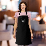 Add Logo Employee Modern Minimalist Custom Colour Apron<br><div class="desc">Personalised Apron that you can add your logo and your employee’s name in a trendy modern font against an editable background colour (click “edit” button and change background colour). You can even change the strap colour (accessible on the product page itself) to whatever colour you wish. Personalise it by replacing...</div>