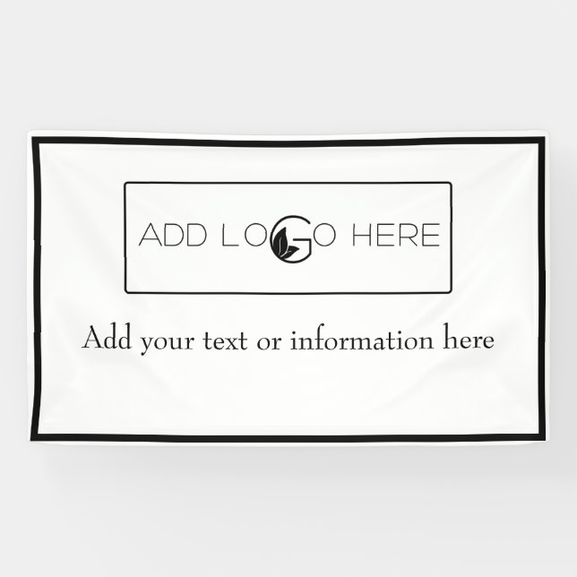 Add Logo Here Small Business Promotion  Banner (Horizontal)