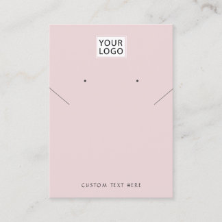 Add logo Jewellery black necklace earring display  Business Card