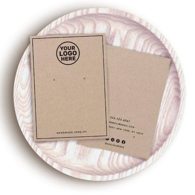Add Logo Kraft Earring Display Card (Creator Uploaded)