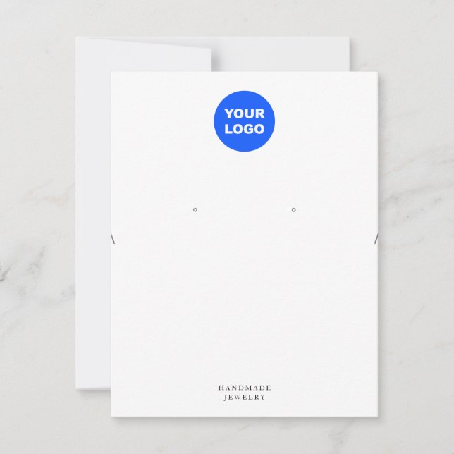 Add Logo Large Necklace Earring Display Invitation (Front)