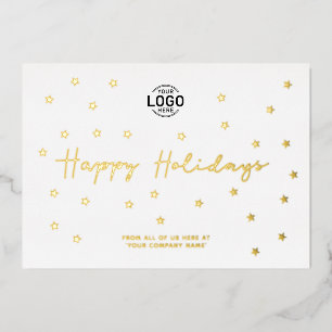 Add Logo Minimalist Gold Stars Business Holidays