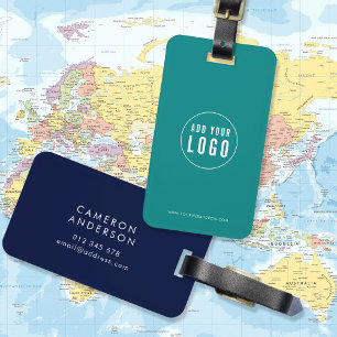 Add Logo Modern Corporate Business Custom Colours Luggage Tag