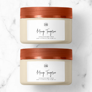 Add Logo Modern Script Minimalist Product Label