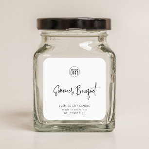 Add Logo Modern Script Minimalist Product Label