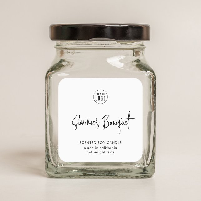 Add Logo Modern Script Minimalist Product Label (Creator Uploaded)