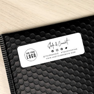 Add Logo Modern Script Shop Connect Social Media 