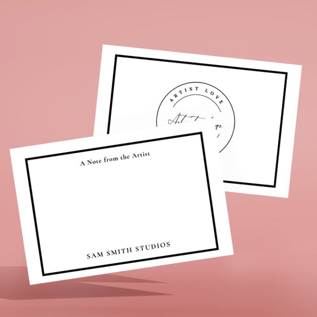 Add Logo or Photo Artist Thank You Card (Creator Uploaded)