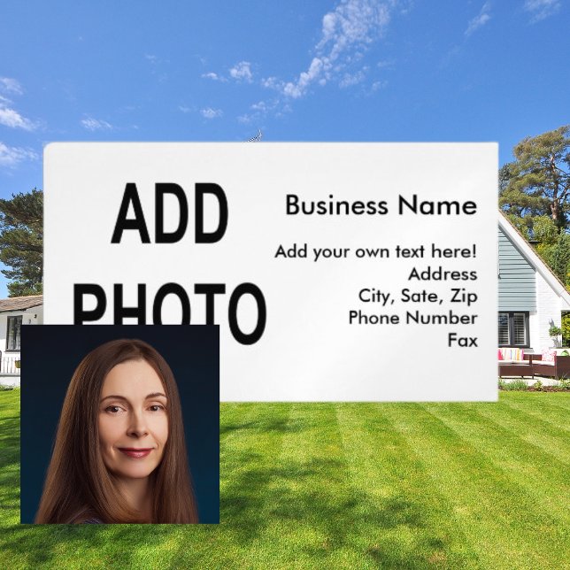 Add Logo or Photo, Business Information Magnetic Business Card (Creator Uploaded)