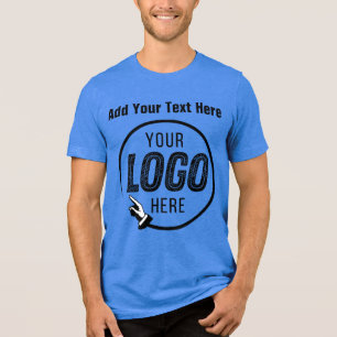 Add Logo Photo Image Picture Personalised Gifts Tri-Blend Shirt